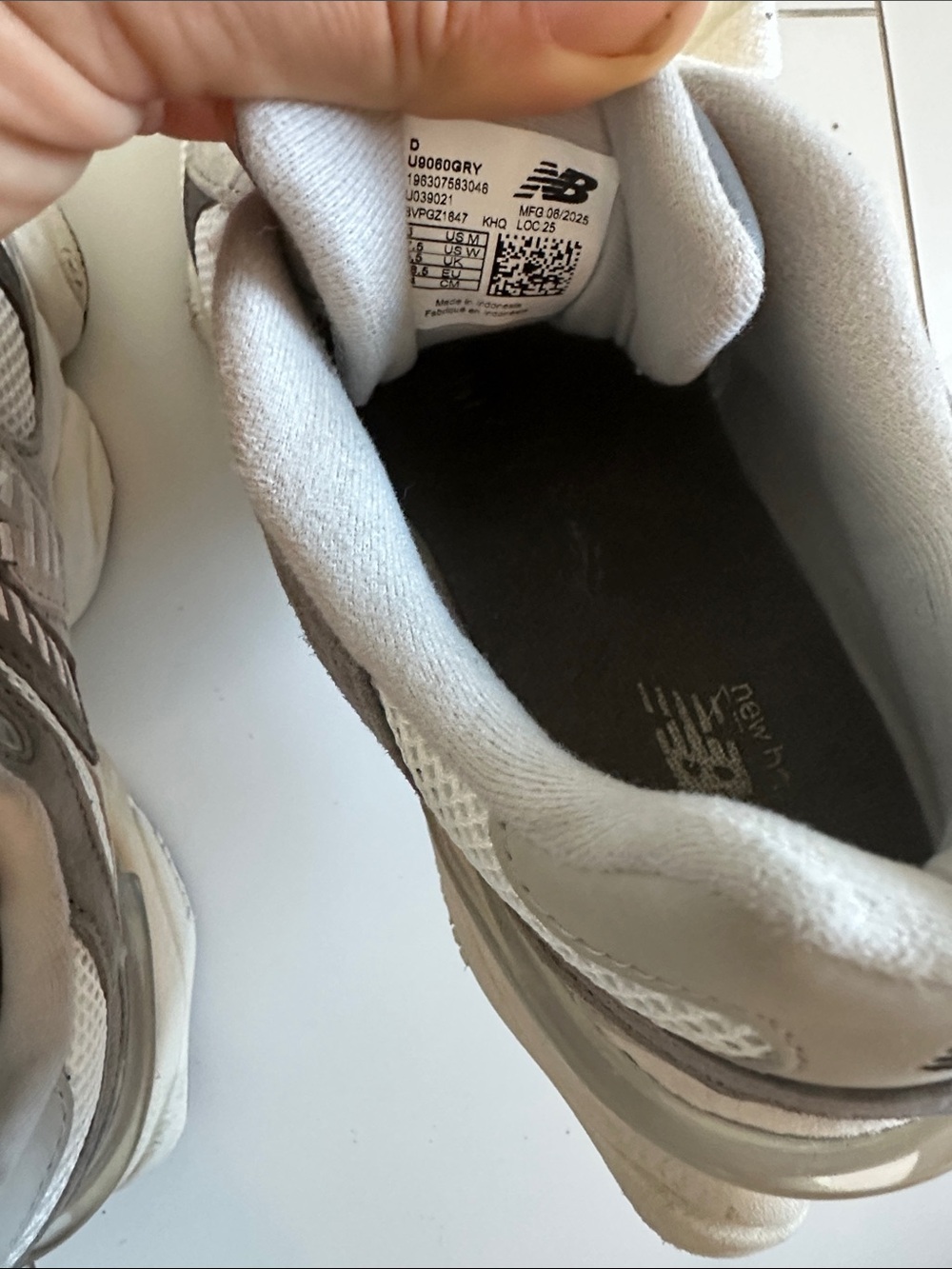 New Balance 9060 Women’s Sneakers Color: Raincloud/Castlerock/White 7.5 - Picture 6 of 9